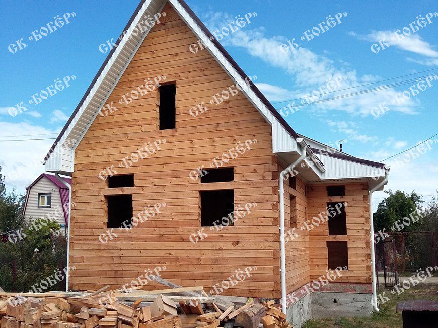 Сруб дома из бруса 6x6 в Лотошино
