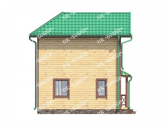 Дачный дом из бруса 6.5х6.5. фото