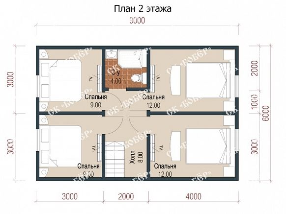 Дом из бруса 9х9.5. фото