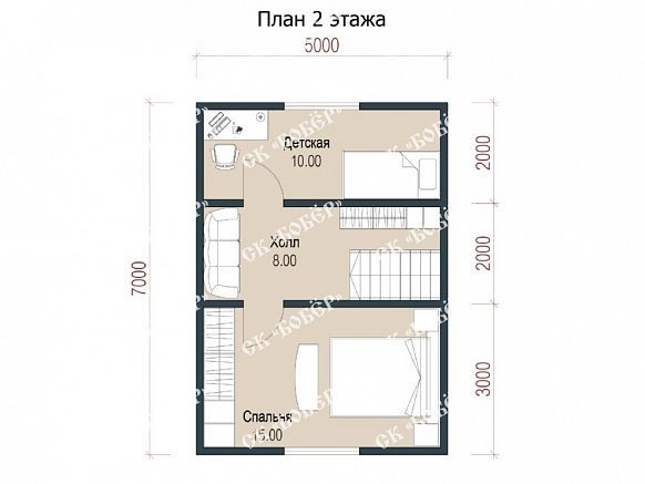 Деревянный дом из бруса 7х9. фото