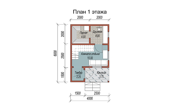 Сруб бани из бруса 4х6. фото